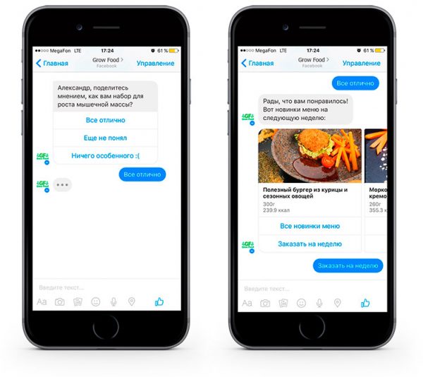 Разработка чат ботов на заказ